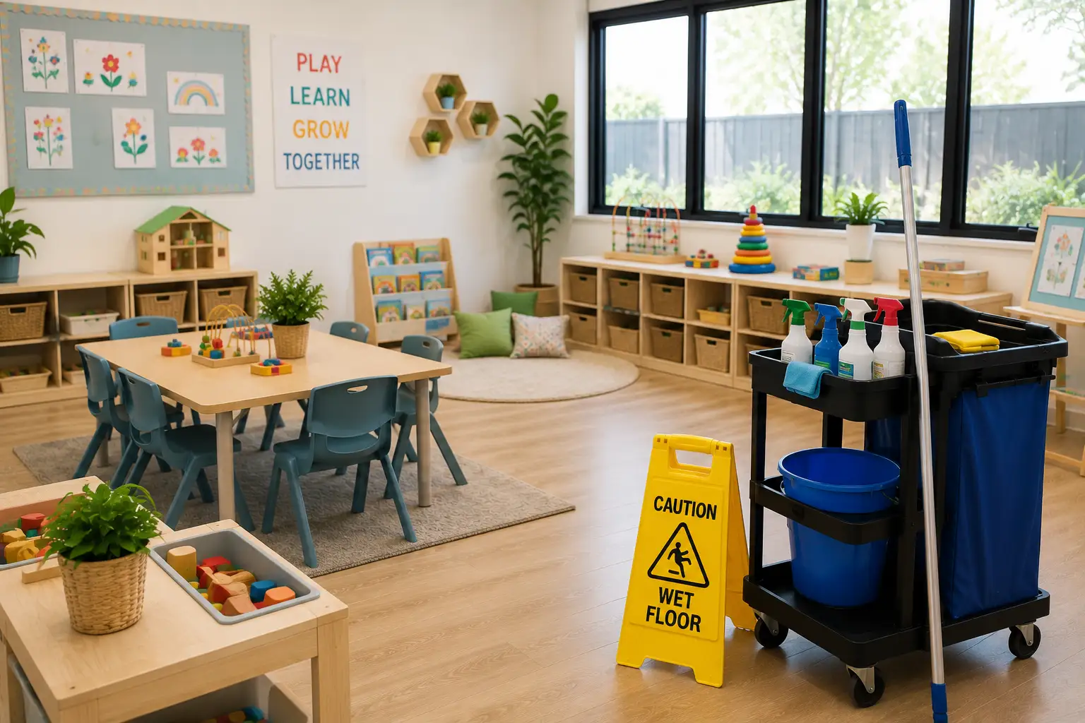 Onedrop fm providing cleaning services to early education and Kindergarten in Melbourne