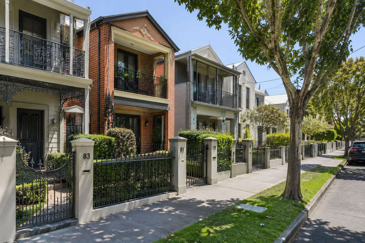 Modern townhouses and semi-detached homes