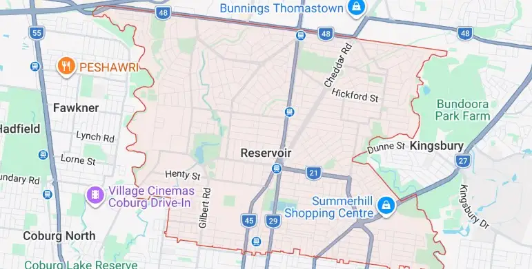 map location of Reservoir